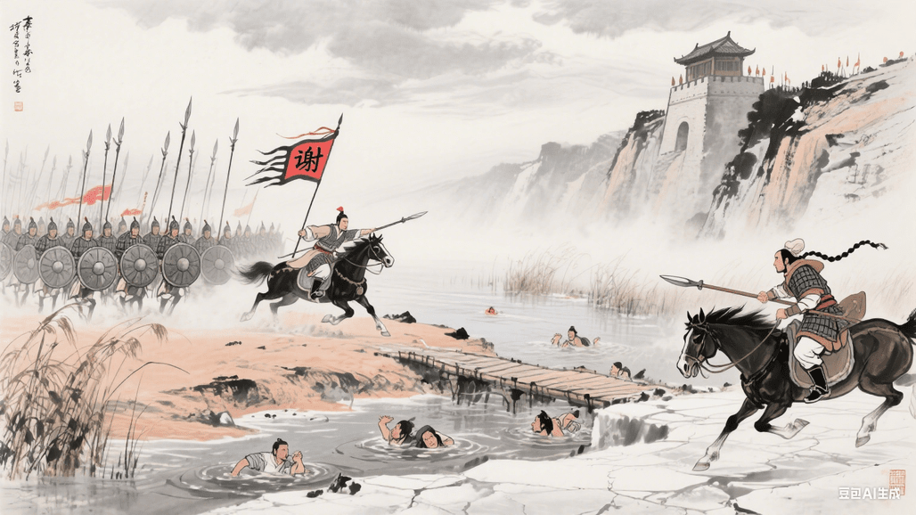 淝水之战示意图